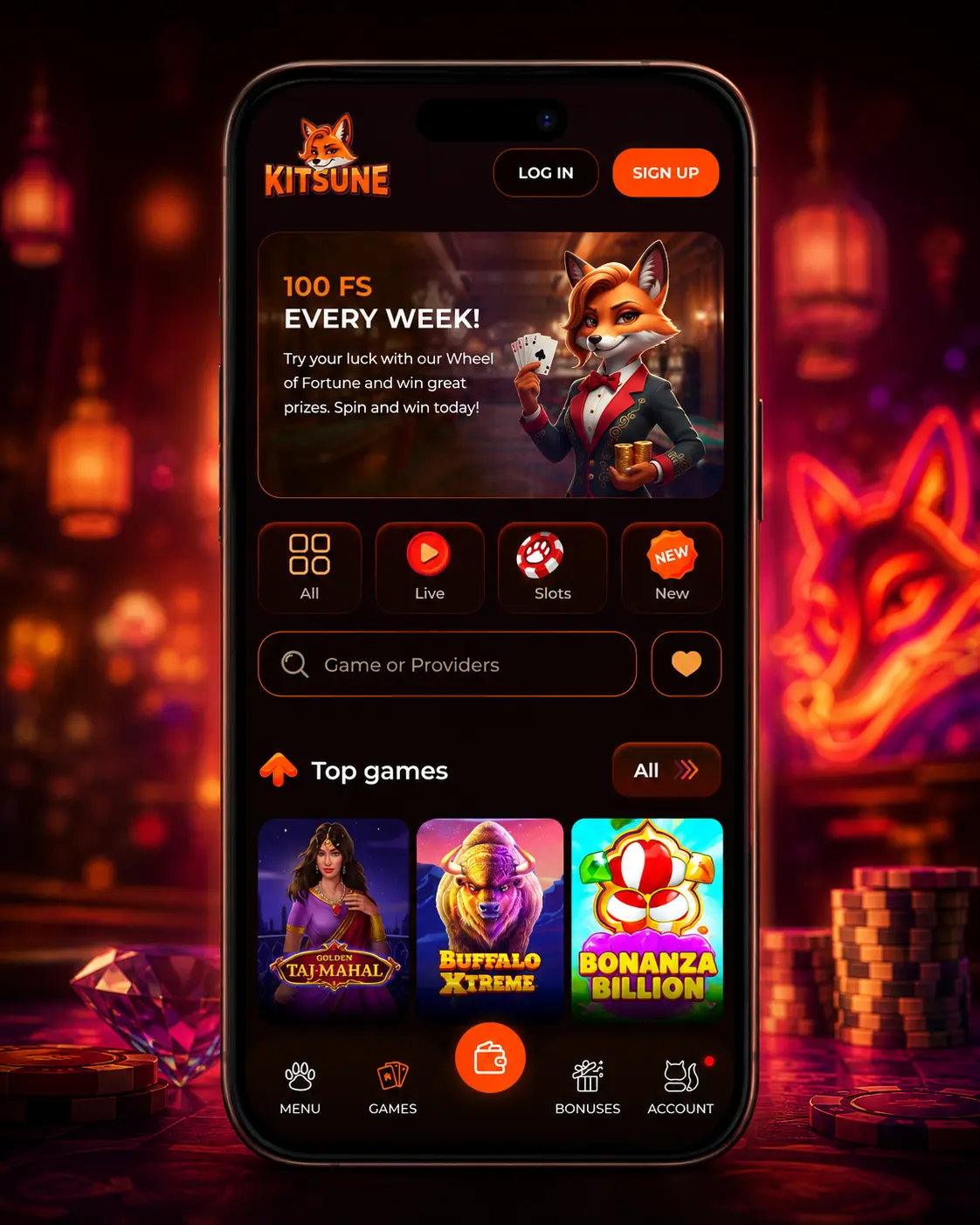 Kitsune Casino Mascot